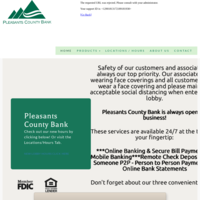 Pleasants County Bank company website screenshot